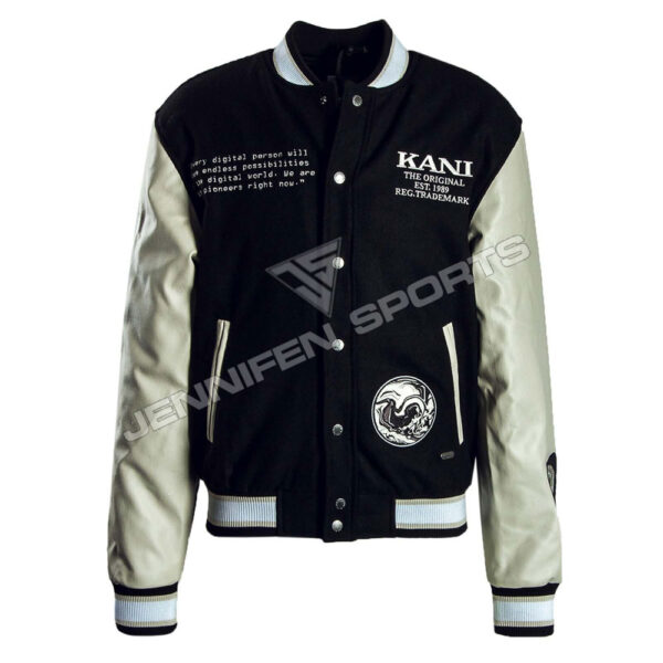 MEN’S SHELL WOOL LEATHER SLEEVES CHENILLIE EMBROIDERY PATCHES LETTERMAN VARSITY JACKET JS-VJ-35