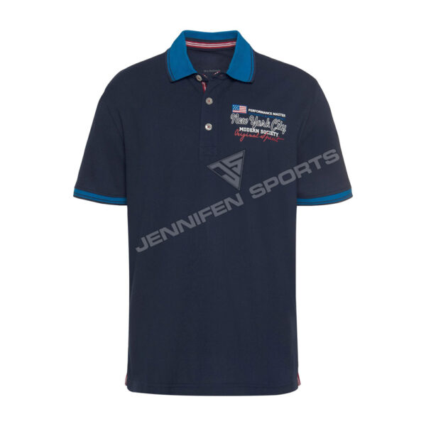 MEN'S 100% COTTON FABRIC SHORT SLEEVE POLO T-SHIRT DIGITAL PRINTING ON CHEST JS-PS-19