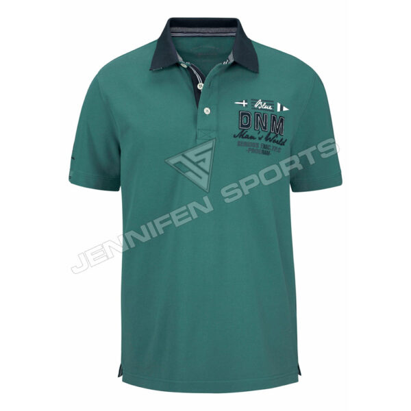 MEN'S 100% COTTON FABRIC SHORT SLEEVE POLO T-SHIRT EMBROIDERED ON CHEST JS-PS-30